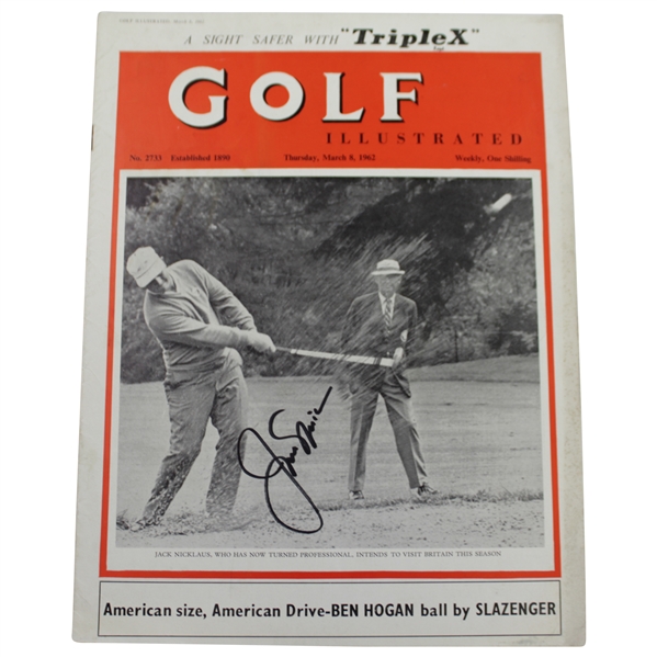 Jack Nicklaus Signed March 8, 1962 Golf Illustrated Magazine - Wayne Beck Collection JSA ALOA