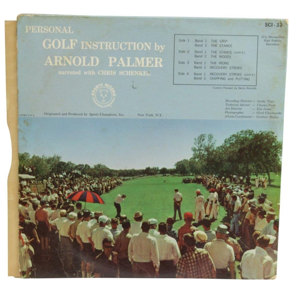 Arnold Palmer Signed 'Personal Golf Instructions' Record Album - Wayne Beck Collection JSA ALOA