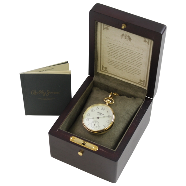Ltd Ed Bobby Jones '1930' Grand Slam Pocket Watch in Original Wooden Case with Booklet