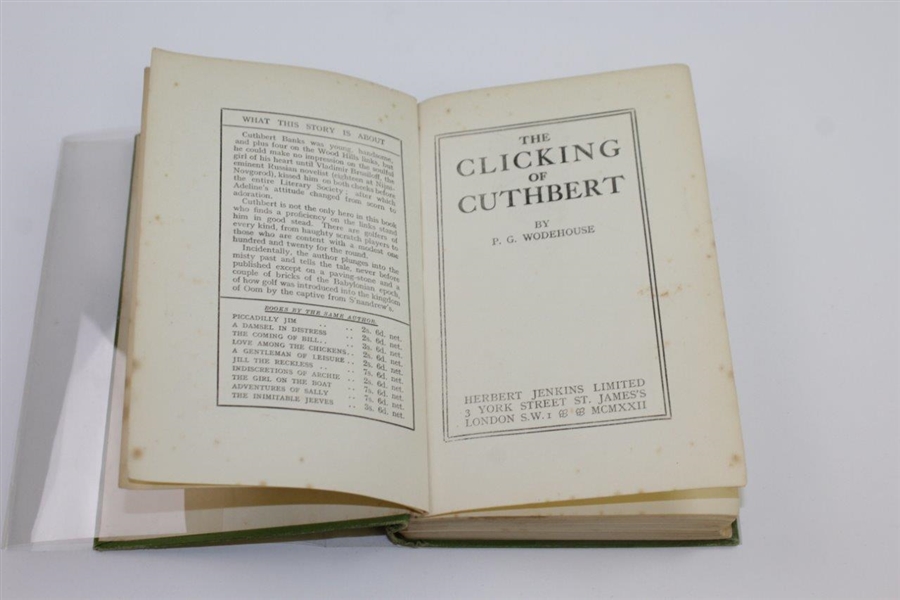 1922 'The Clicking of Cuthbert' First English Edition Book by P.G. Wodehouse - Uncommon