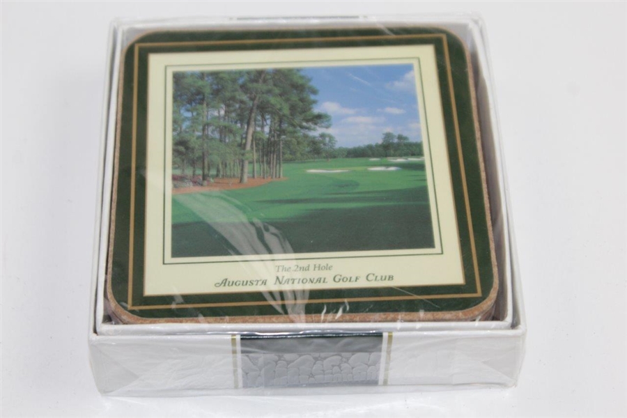 Masters Tournament Square Coaster Set with Four (4) Golf Holes Presented