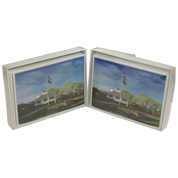 Two (2) Boxes of Eight (8) Augusta National Golf Hole Note Cards with Envelopes