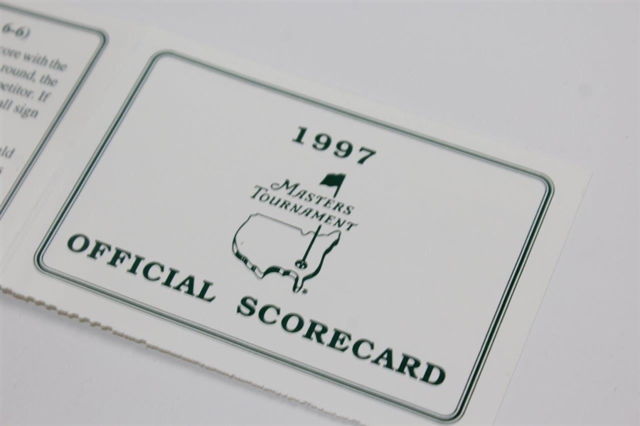 1997 Masters Tournament Official Scorecard - Tiger's First Green Jacket!
