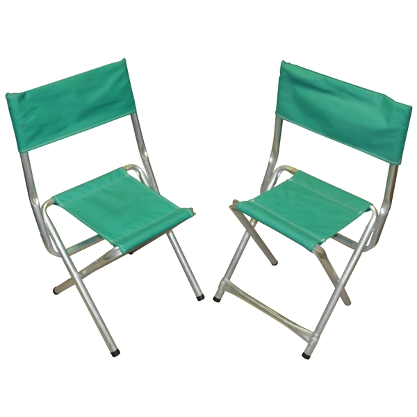 1996 & Circa 1990's Masters Tournament Aluminum Frame Folding Chairs with Logo