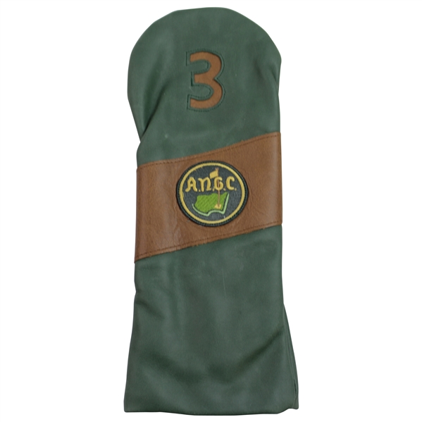 Augusta National Golf Club Vintage Circle Patch Logo Leather 3 Wood Headcover with Original Packaging