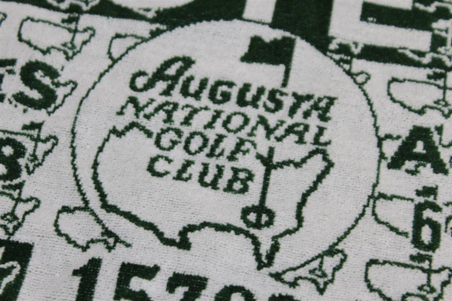 Masters Tournament Commemorative 1978 Series Badge Themed Green/White Towel