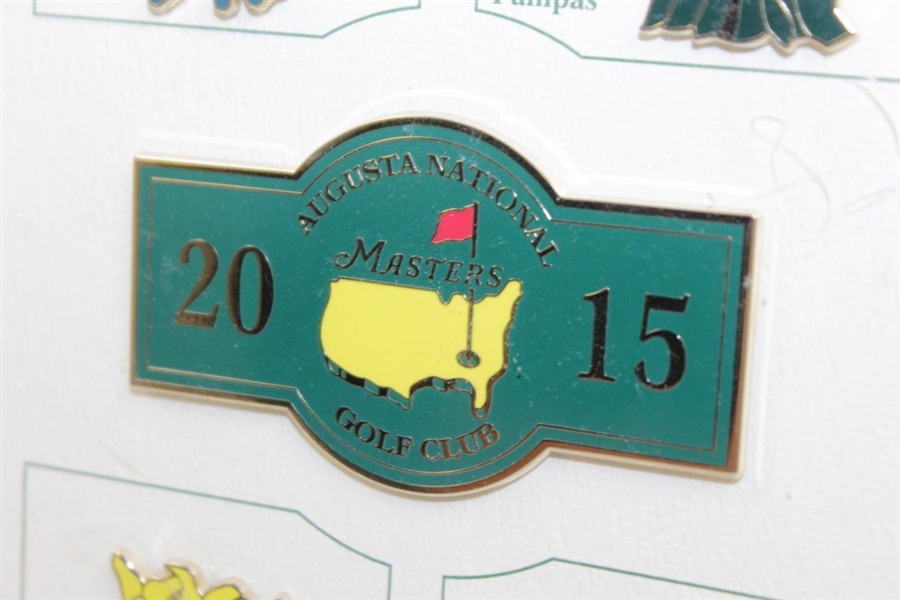 2015 Masters Tournament Augusta National Ltd Ed Series/Ticket Badge Pin Set #71/250