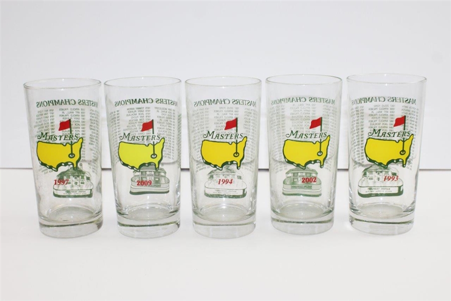 1983-2012 Thirty (30) Consecutive Years Masters Souvenir Glasses with Three Duplicates