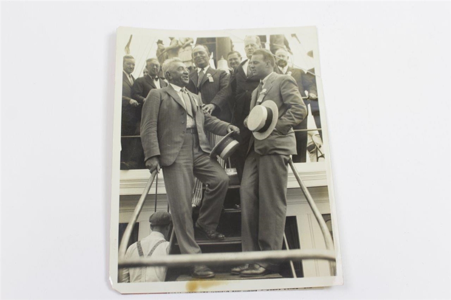 bobby Jones Awarded Gold Tee Wire Photo & Wire Photo of His Father Robert T. Jones, Sr.