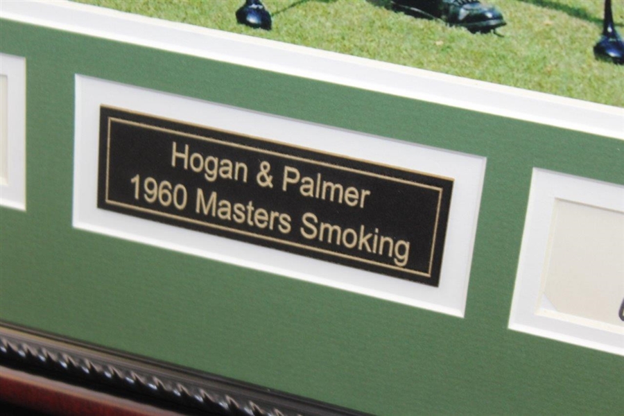 Ben Hogan & Arnold Palmer Signed Cuts with 1960 Masters Smoking Photo Display - Framed JSA ALOA