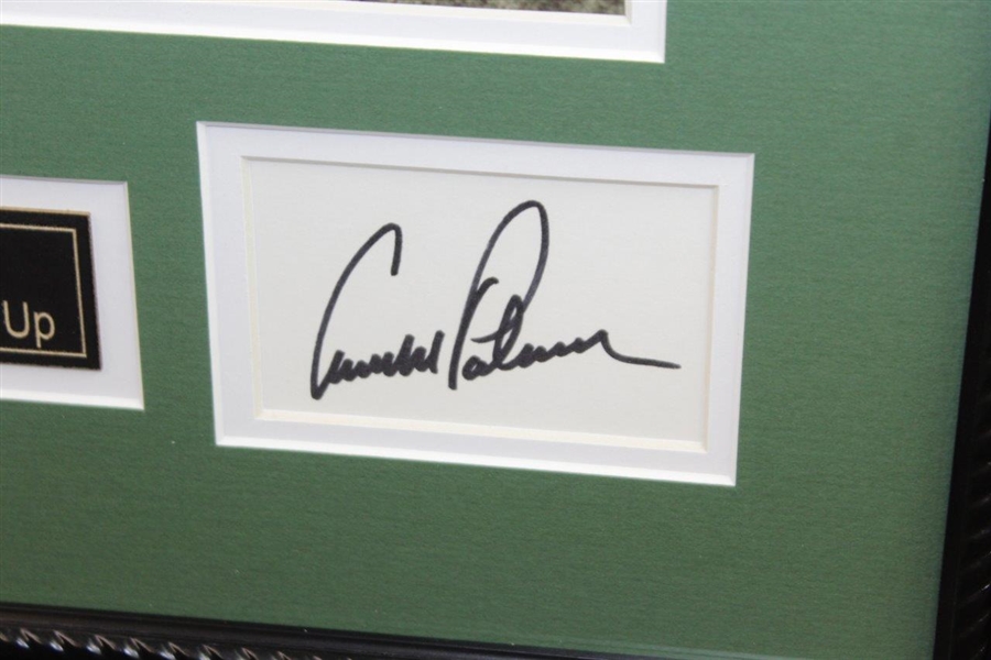 Arnold Palmer & Jack Nicklaus Signed Cuts with 'The Bet - The King Pays Up' Photo Display - Framed JSA ALOA