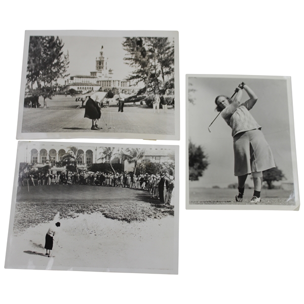 Three Patty Berg Wire Photos from 1935, 1938, & 1943 - Great Shots