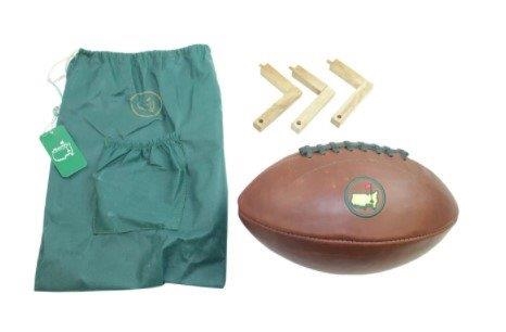 2020 Augusta National Masters Premium Leather Football by Links Kings w/ Wood Stand in Bag