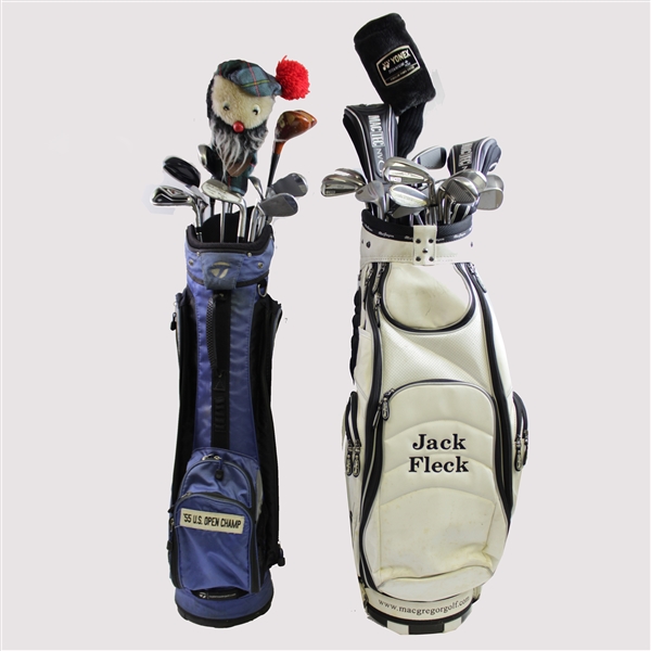 Jack Fleck's Personal Bags of Clubs w/ Two Signed Classic Wedges - '55 US Open Champ JSA ALOA