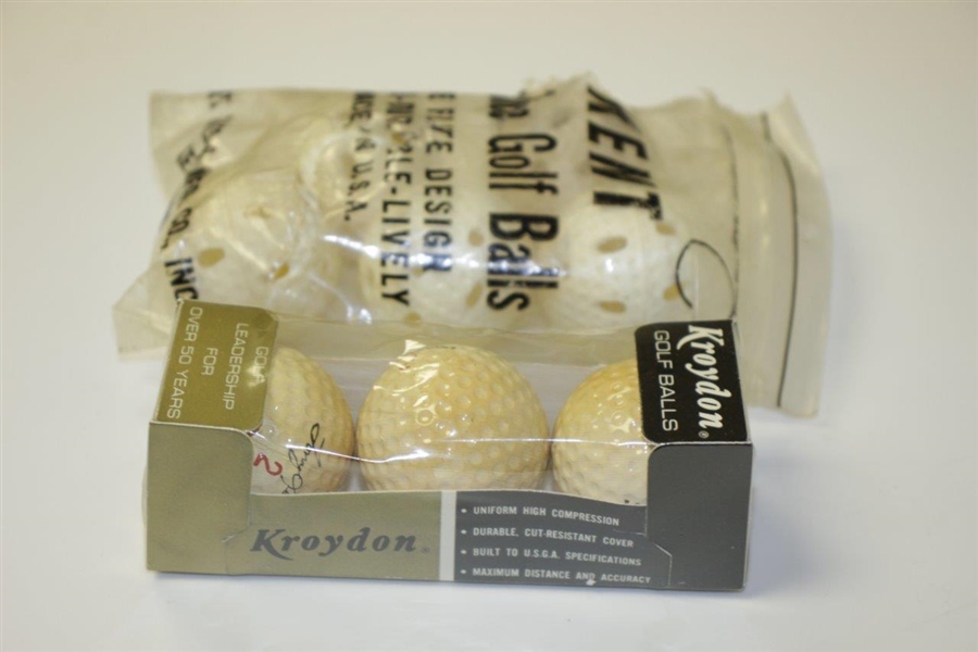 Tony Lema Signature Kroydon Golf Balls in Sleeve & Kent Practice Golf Balls