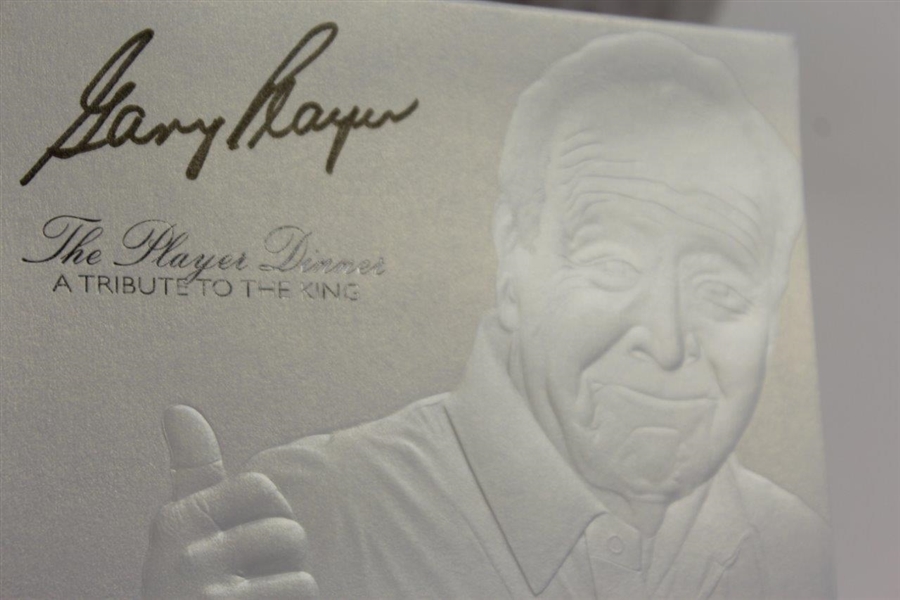 Gary Player Signed 'The Player Dinner - A Tribute to the King - Our Friend' Arnold Palmer