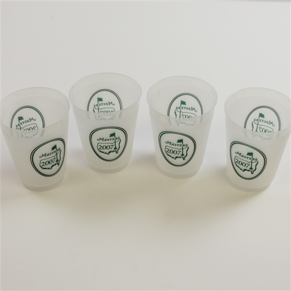 Four (4) 2007 Masters Tournament Logo Plastic Drinking Cups