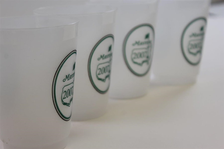 Four (4) 2007 Masters Tournament Logo Plastic Drinking Cups