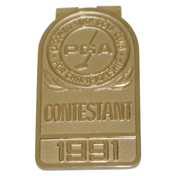 Payne Stewart's 1991 PGA Championship at Crooked Stick Contestant Badge/Clip