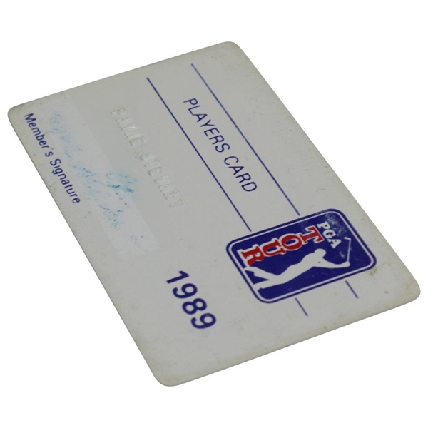 Payne Stewart's Official 1989 PGA Tour Member Card - Signed JSA ALOA