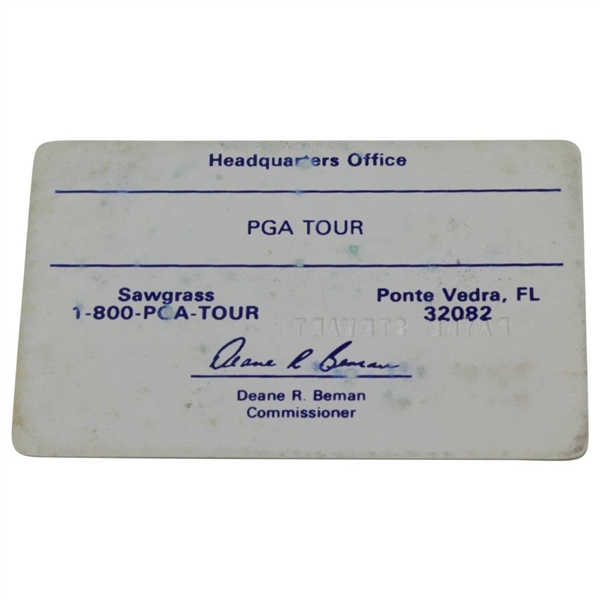 Payne Stewart's Official 1989 PGA Tour Member Card - Signed JSA ALOA