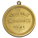 1921 OPEN Championship at St. Andrews Winners Gold Medal Won by Jock Hutchison - First American
