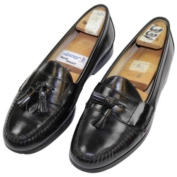 Payne Stewarts Pair of Cole Haan Pinch Tassel Black Slip-On dress Shoes with TPC Shoehorns