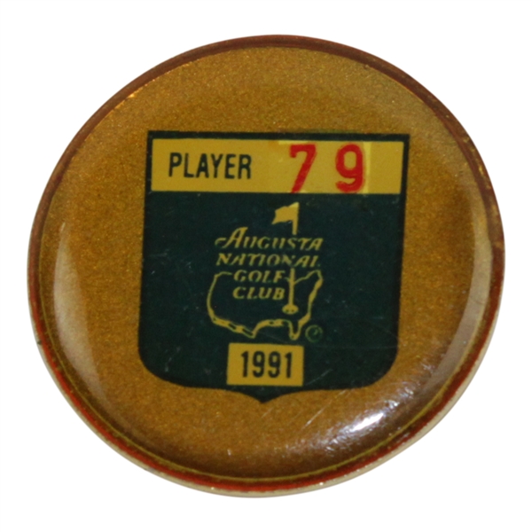 Payne Stewart's 1991 Masters Tournament Contestant Badge #79
