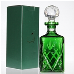 Augusta National Golf Club Berckmans Square Emerald Green Logo Decanter with Box & Stopper