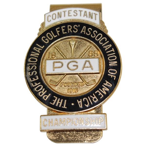 Charles Coody's 1969 PGA Championship at NCR Country Club Contestant Badge/Clip