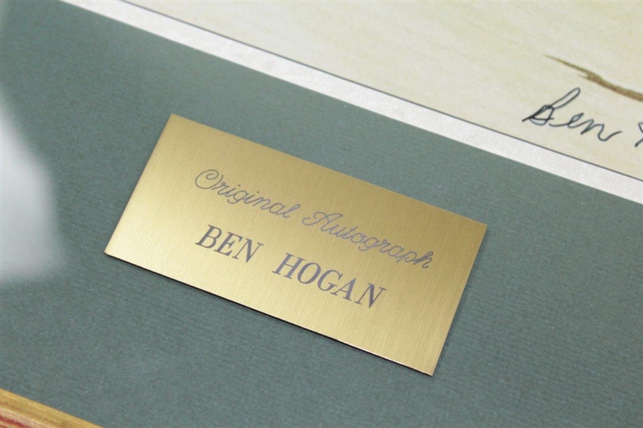 Ben Hogan Signed Classic Putting Photo - Framed JSA ALOA