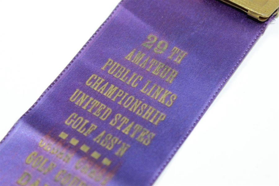 1954 US Public Links Championship at Cedar Crest Golf Course Badge/Ribbon