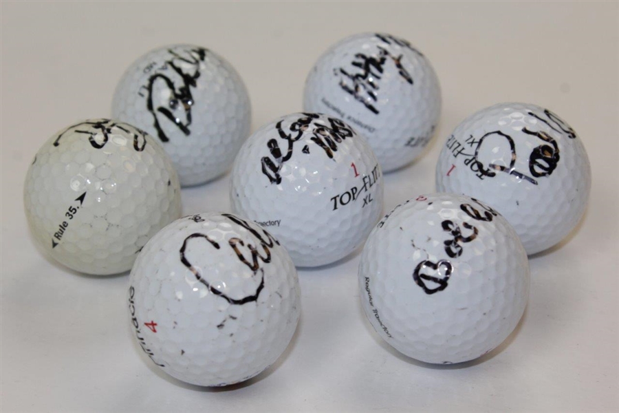 Charles, Geiberger, Duval, Nichol & others Signed Tournament Used Golf Balls - All JSA CERTED