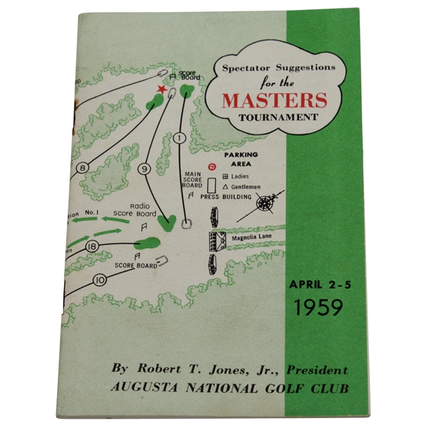 1959 Masters Tournament Spectator Guide - Art Wall, Jr.