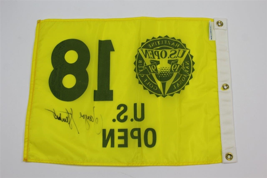 Payne Stewart Signed 1991 US Open at Hazeltine National GC Yellow Screen Flag JSA ALOA