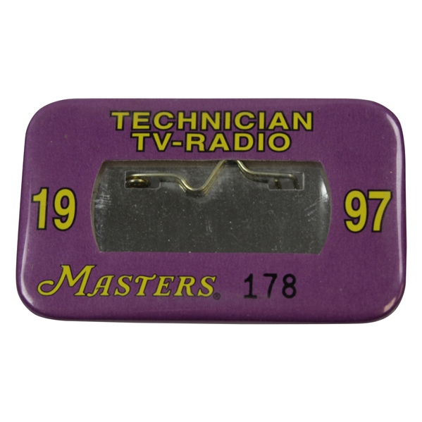 1997 Masters Tournament Technician TV-Radio Badge #178