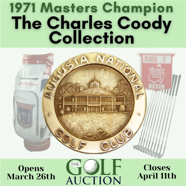 Charles Coody's 1969 Masters Tournament Hole No. 13 Crystal Steuben Eagle Glass