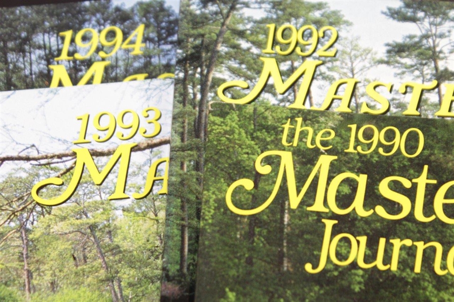 Twenty-Three (23) Masters Tournament Journals - 1990, 1992-2008, & 2012-2016