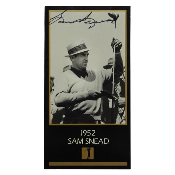 Sam Snead Signed 1993 Grand Slam Ventures The Masters Colelction '1952' Golf Card JSA ALOA
