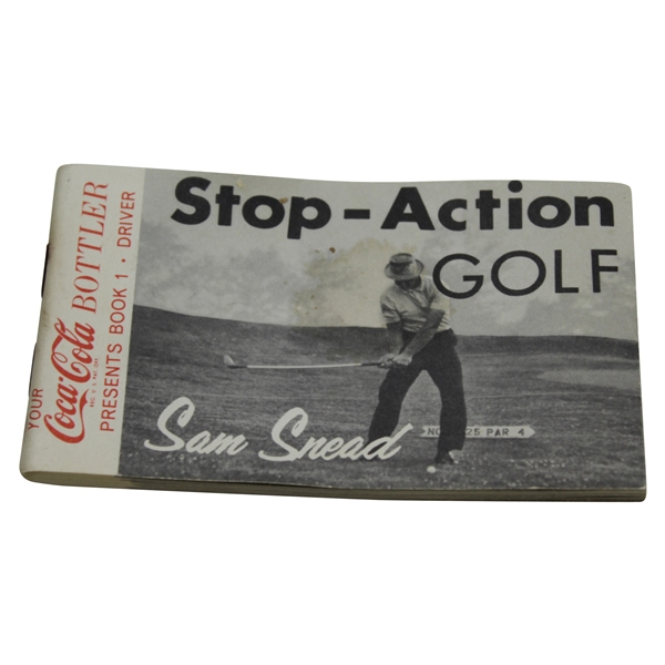 Vintage Sam Snead Coca Cola Stop Action Golf Flicker book