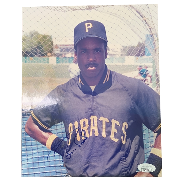 Barry Bonds Signed Early Pirates Career 8x10 Photo JSA #LL77632