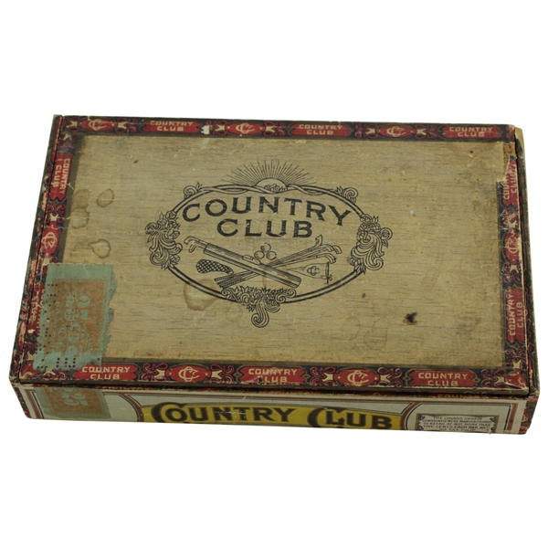 The Country Club Brookline W.H. Snyder & Sons Hand Made Cigar Box - Seldom Seen