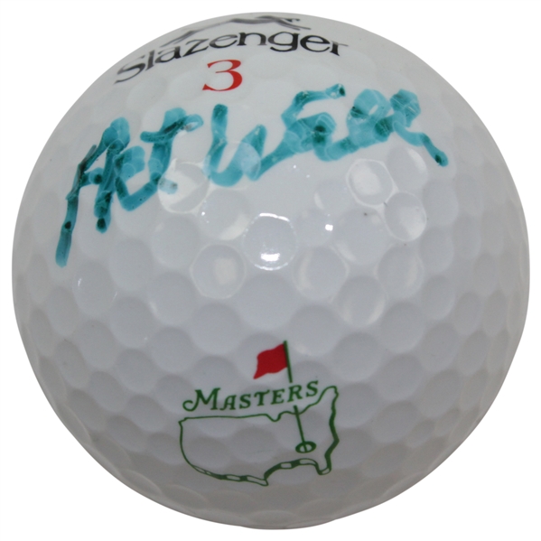 Art Wall Signed Masters Logo Slazenger Golf Ball JSA ALOA