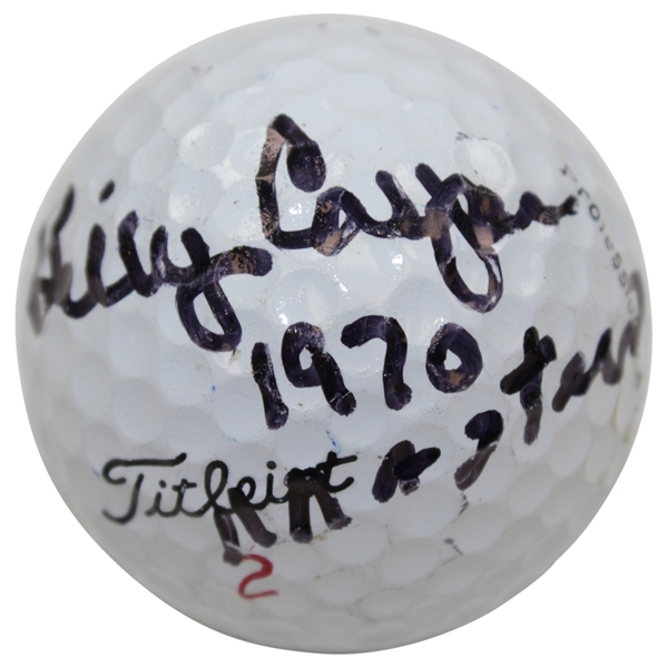 Billy Casper Signed Masters Logo Titleist Golf Ball with '1970' & 'Masters' JSA ALOA
