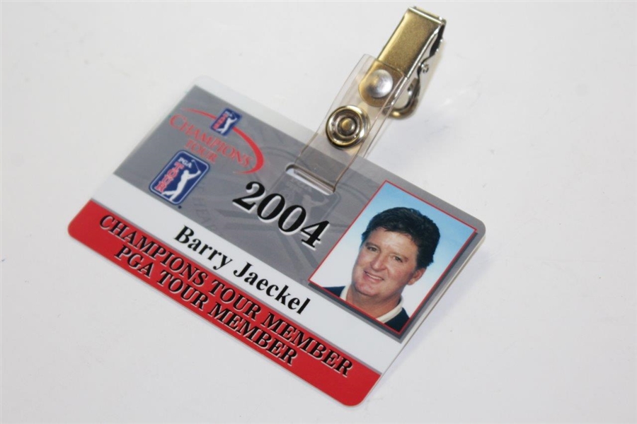 Barry Jaeckel's 2004 PGA Champions Tour Member ID & 2006 Open De France Alstom Sportif ID Pass