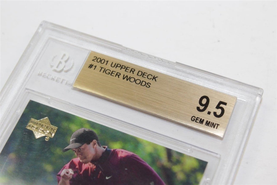 Tiger Woods 2001 Upper Deck Card BGS Gem Mint 9.5
