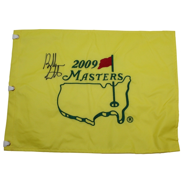 Bubba Watson Signed 2009 Masters Embroidered Flag JSA ALOA