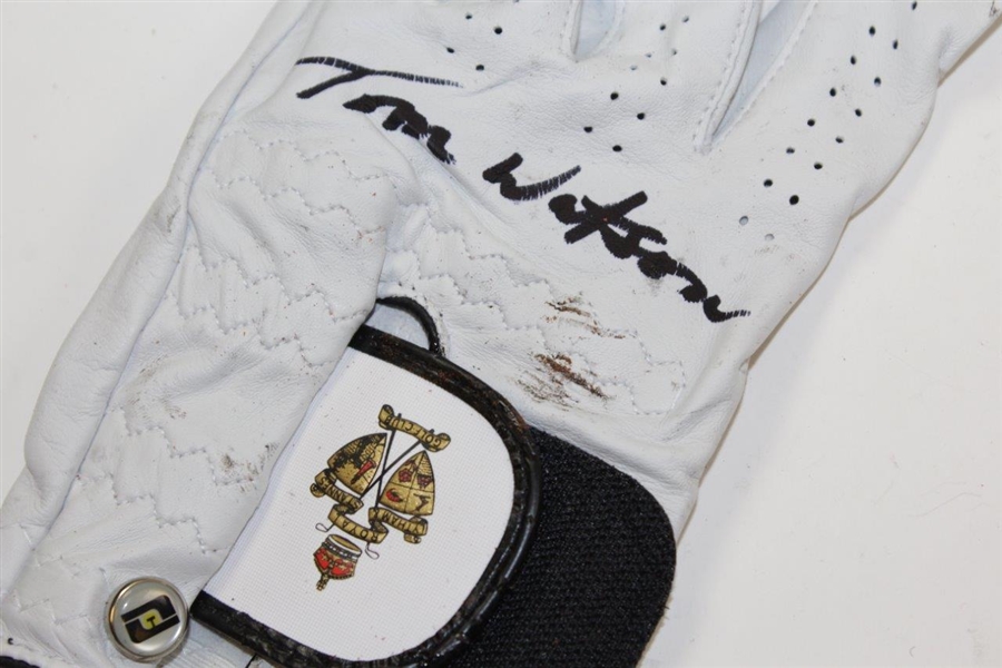 Tom Watson, Greg Norman, & Mark Calcavecchia Signed Golf Gloves JSA ALOA
