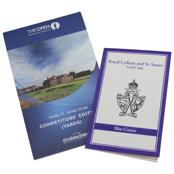 2012 OPEN Championship at Royal Lytham & St. Annes Competitor Yardage Book with Blue Course Scorecard