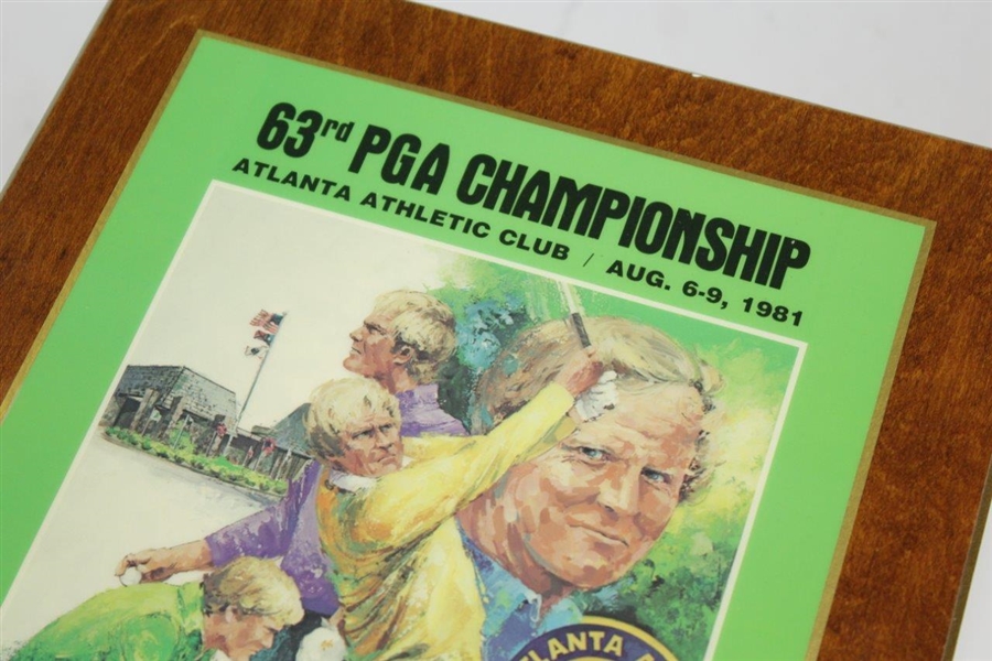 Jack Sargent's 1981 PGA Championship at Atlanta Athletic Club Wood Appreciation Plaque